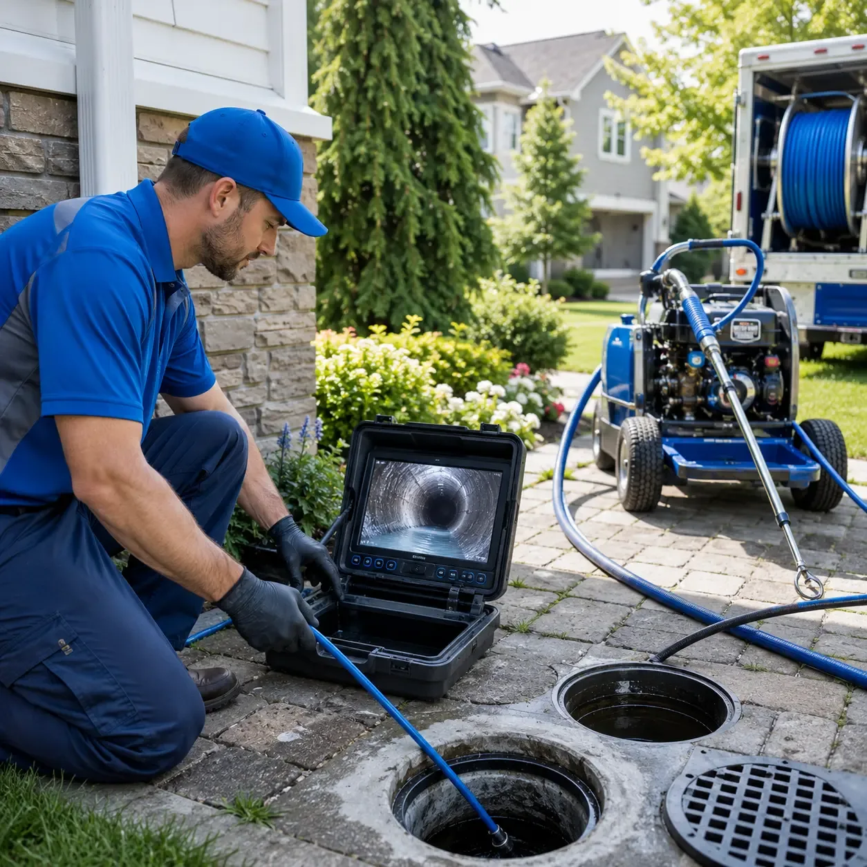 Outdoor drain cleaning professionals serving East Wilton, ME